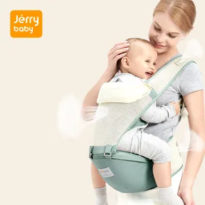 Image of Jerrybaby Breathable Baby Carrier Ergonomic Infant Carrier Front Facing Kangaroo Baby Wrap Sling Baby Wrap Carrier