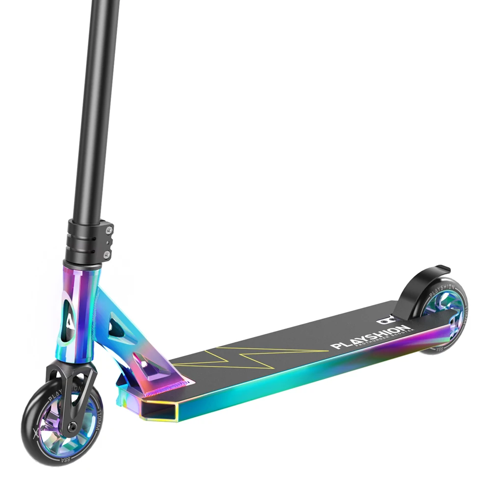

Rainbow Chrome Stunt Pro Scooter with HIC system ABEC-9 Alloy 2 Wheel