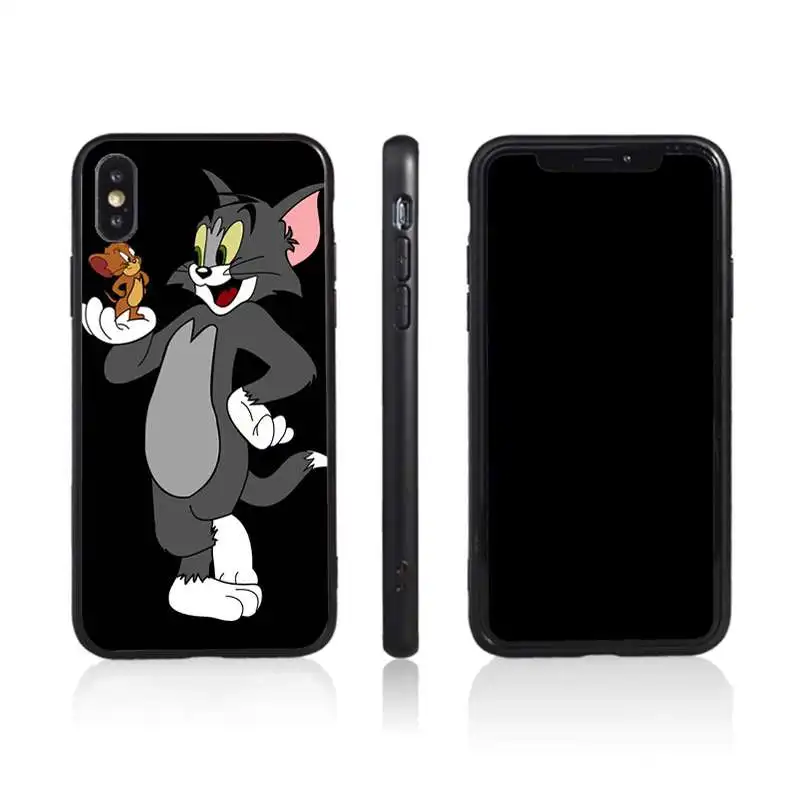 

Cartoon TOM AND JERRY black soft shockproof phone cover for Samsung