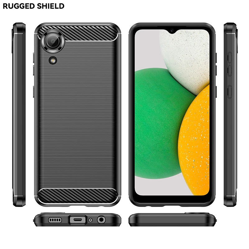 

Factory Customize Logo Mobile Phone Case Tpu Silicone Carbon Fiber Mobile Phone Back Cover For Samsung Galaxy A03 Core
