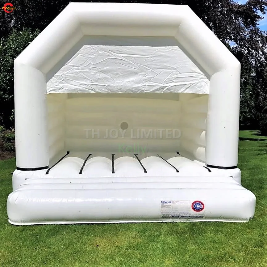 

4*3.5m commercial inflatable wedding bouncer jumping house for kids with roof, Customized