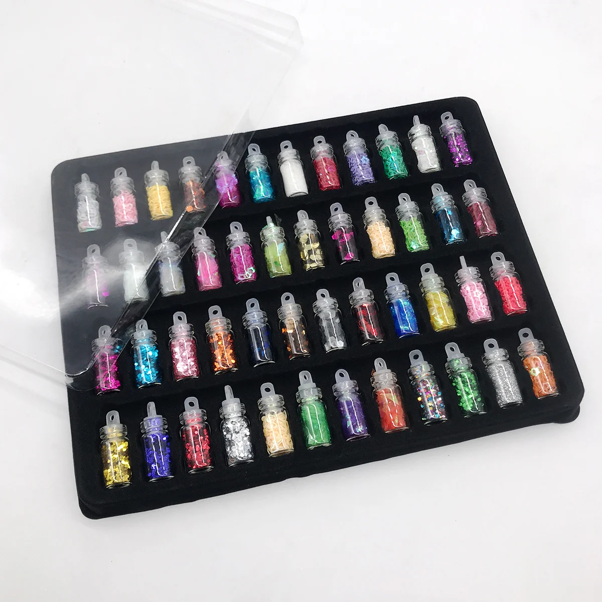 

Wholesale A set of 48 colors Glitter for Nail Make up