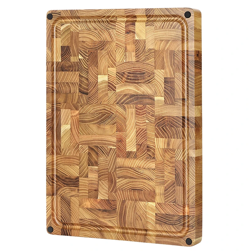 

New design Thicken Teak Wood End Grain Seamless stitching Kitchen Wooden Chopping Cutting Board