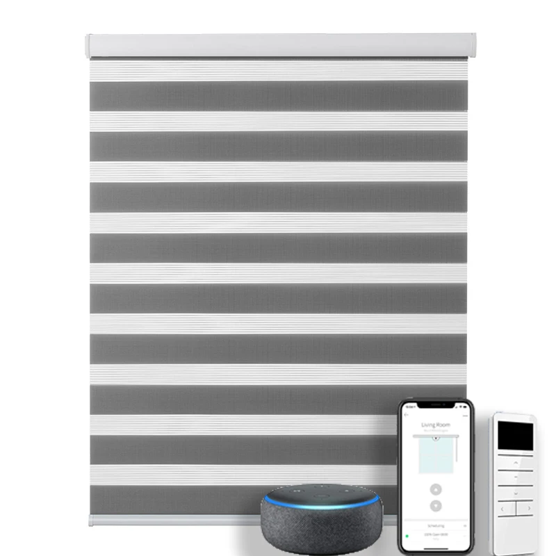 High-Quality Cordless Zebra Blinds Shading Electric Day and Night Zebra Curtains