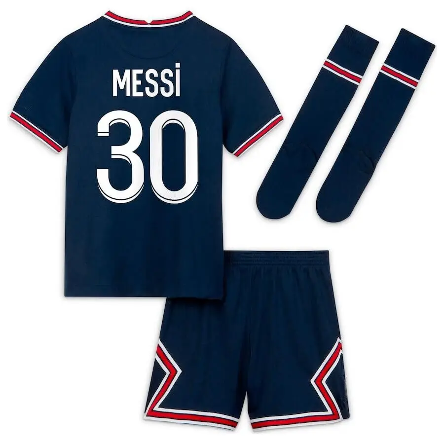 

Kids Boys Paris #30 Lionel Leo Messi Maillot de football Children Wholesale MBAPPE NEYMAR Youths Cheapest A+ China Soccer Wear