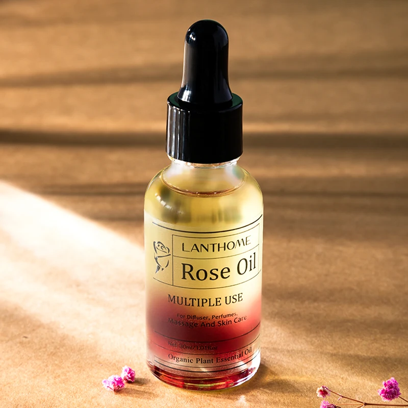 

Lanthome 100% pure natural organic body rose shower bulk essential oil water Rose Oil drops body massage oils