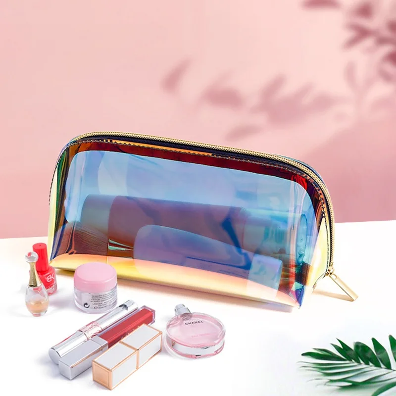 

Customized pvc transparent zipper cosmetic bag organizer makeup bag for lady, Colorful