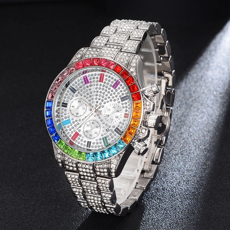 

Micro pave Cubic Zircon Iced Out Watches Hip Hop For Mens Jewelry