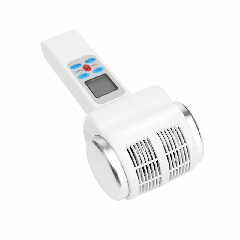 

Portable Lymphatic Face Lifting Hot Cold Hammer LCD Display Vibrated Ultrasound Handheld Hammer for Home Saloon Use, White