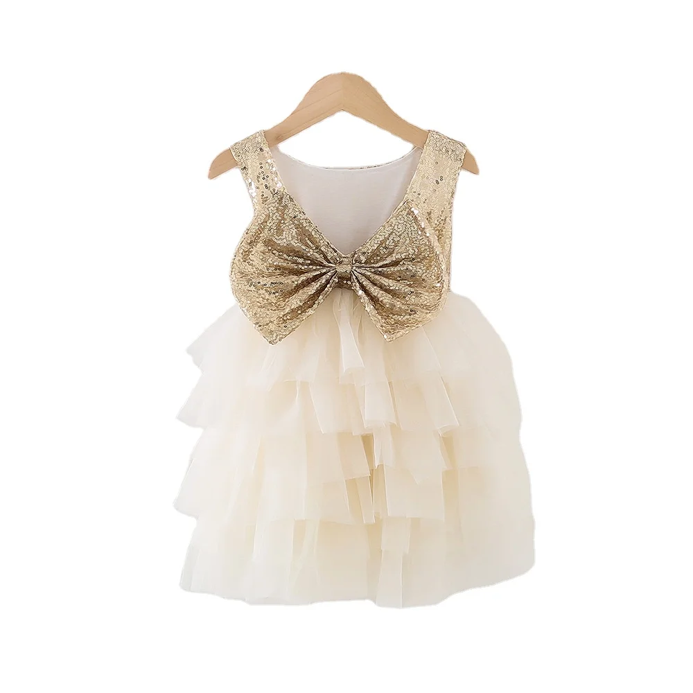 

sleeveless beaded toddler sequin tulle frocks party baby girl gold dress for wedding