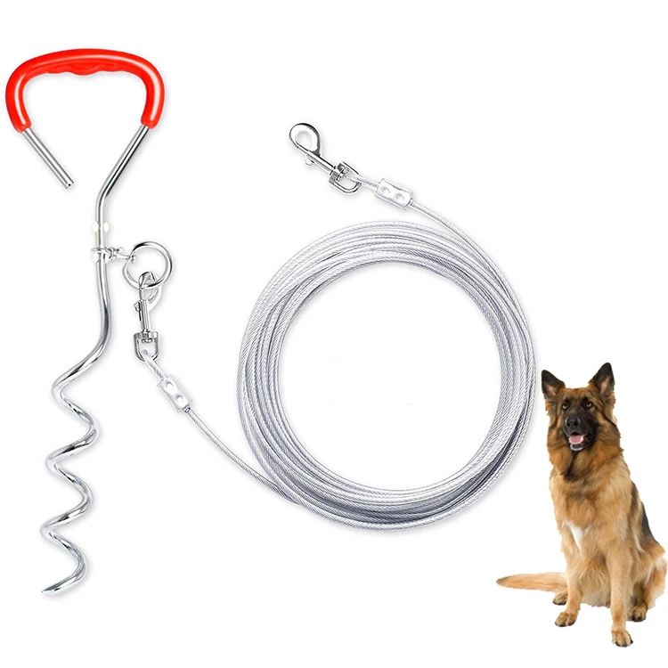 

Stainless Steel Selling Best Outdoor Chains Dog Leash For Camping Outdoor Yard With Reasonable Price, Red, white, blue