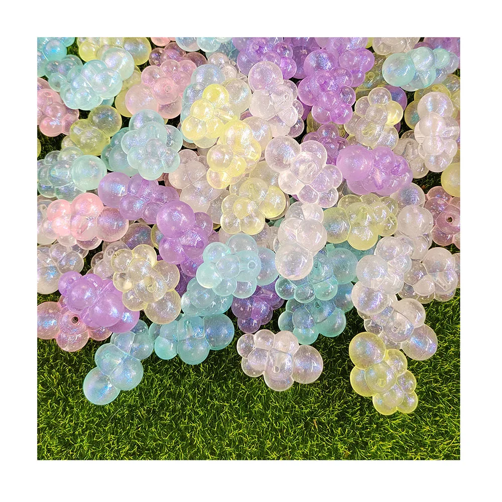 

Cute Big Cloud Spacer Acrylic Cartoon Flaky Clouds Beads Necklace Charms Pendant Departments Jewelry Making Accessories