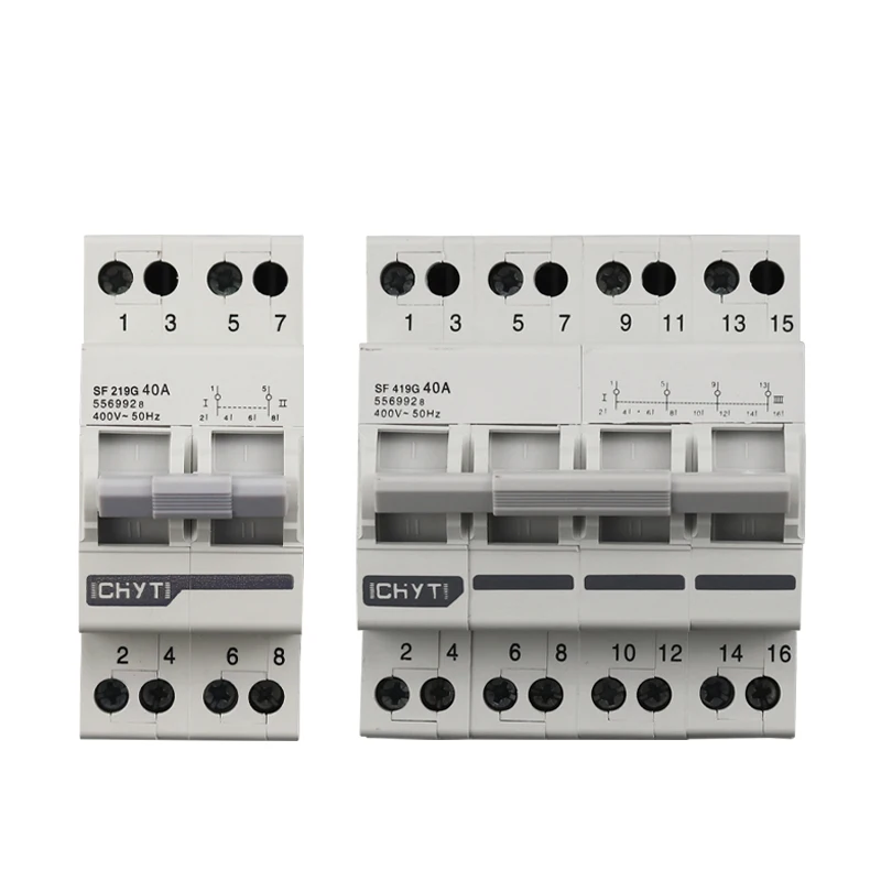 

Din Rail Mounting 40A 63A Manual Changeover Switches