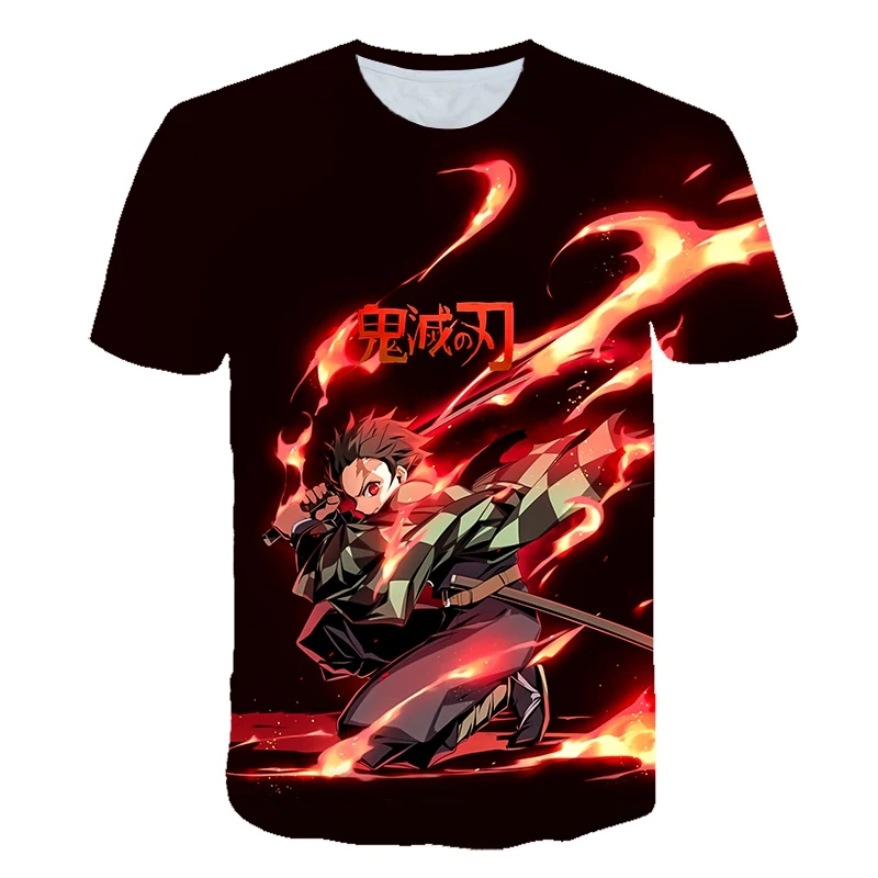 

2021 3D T-Shirt Men Funny T Shirts Fashion Hip Hop Women Demon Slayer Summer Child Print Streetwear T-Shirt Tops