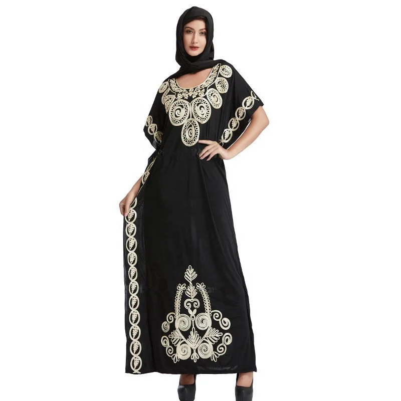 

2021 new arrival summer dress Middle East Arab Islam Muslim black robe female African long mid-waist dress, Shown