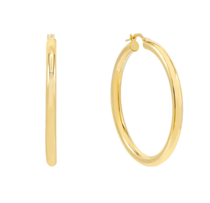 

Women Jewelry Big Hoop Hypoallergenic Earrings Stainless Steel 18k Hollow Gold Hoop Earrings, Gold color