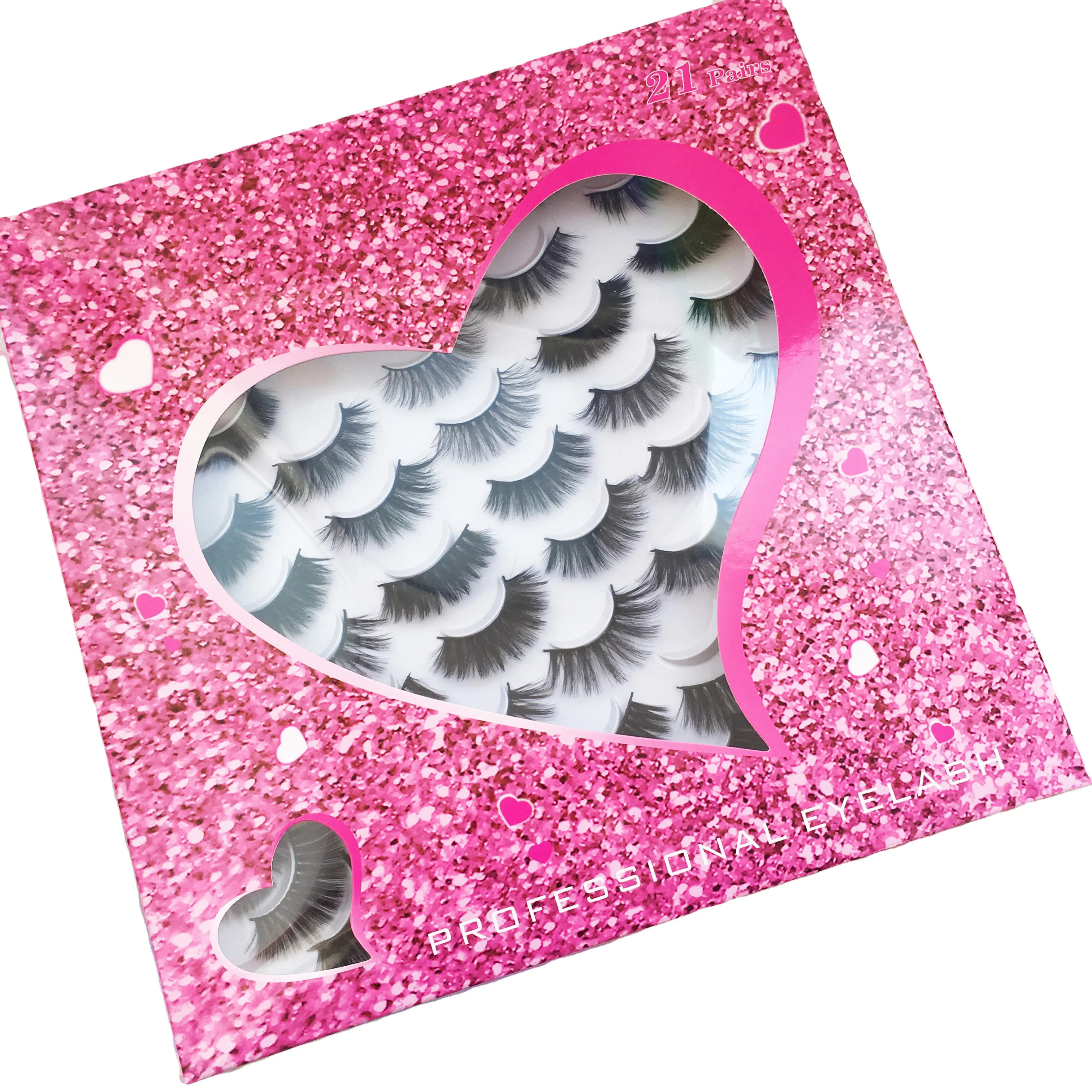 

valentines day lash boxes 21pairs heart shape lash boxes wholesale lash vendor