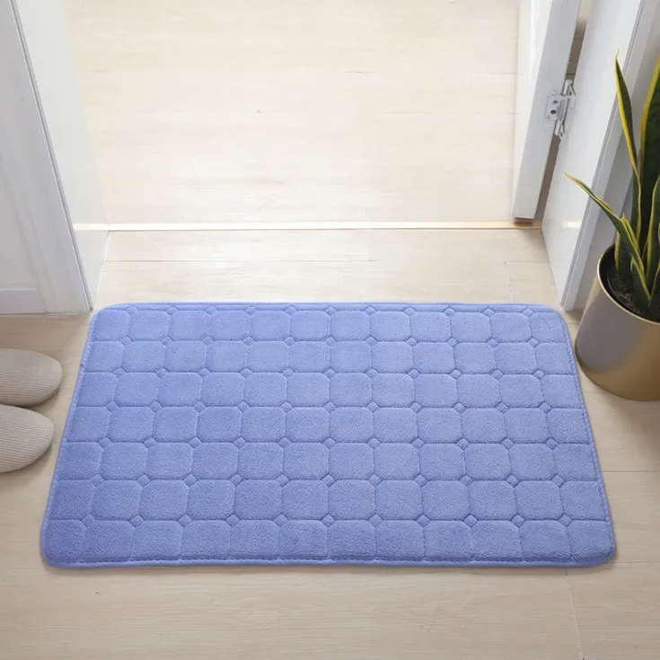 

Hot Sale Thick Rebound Memory Foam Bathroom Mat Non Slip Absorbent Bathroom Rugs, 8 colors