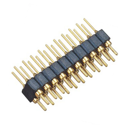 Lycn 2.54mm Sip Ic Socket Male Header Round Machine Pin Connector Solder Type Strip Right Angle
