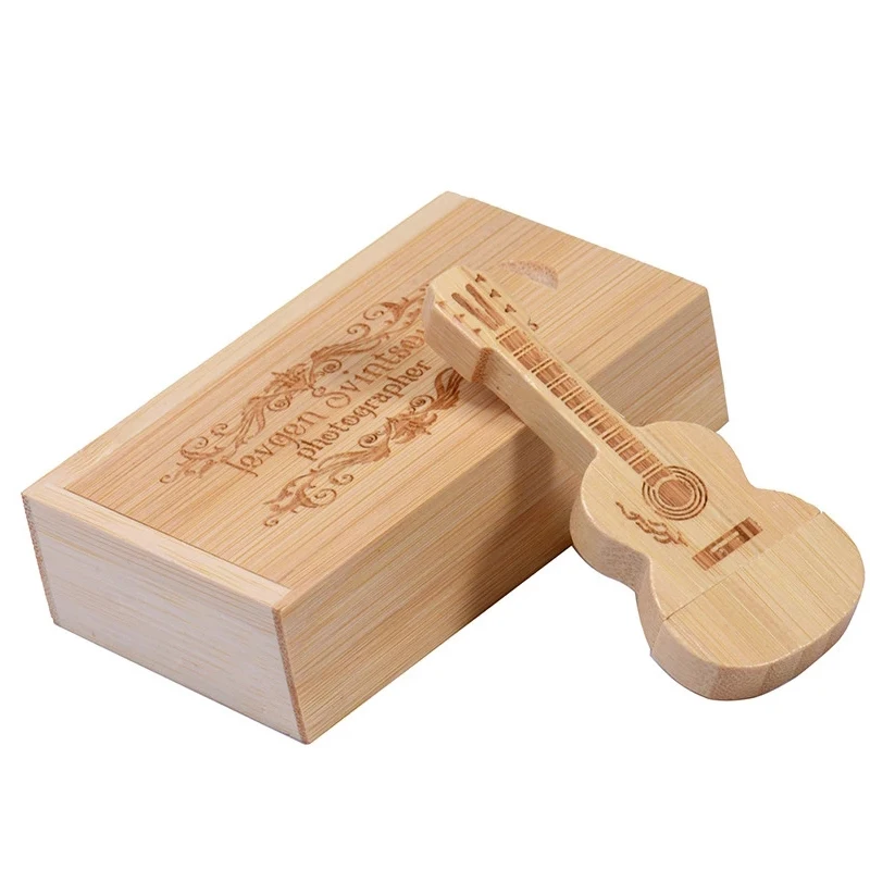 Wholesale promotional musical gift Wooden Guitar pendrive USB Sticks for advertising promotion