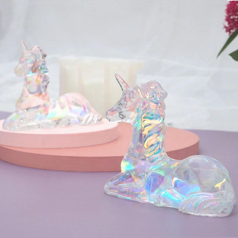 

3D Unicorn Cake Silicone Mold Polymer Clay Resin Fondant Molds Cupcake Chocolate Candy Gumpaste Decorating Tools, As shown