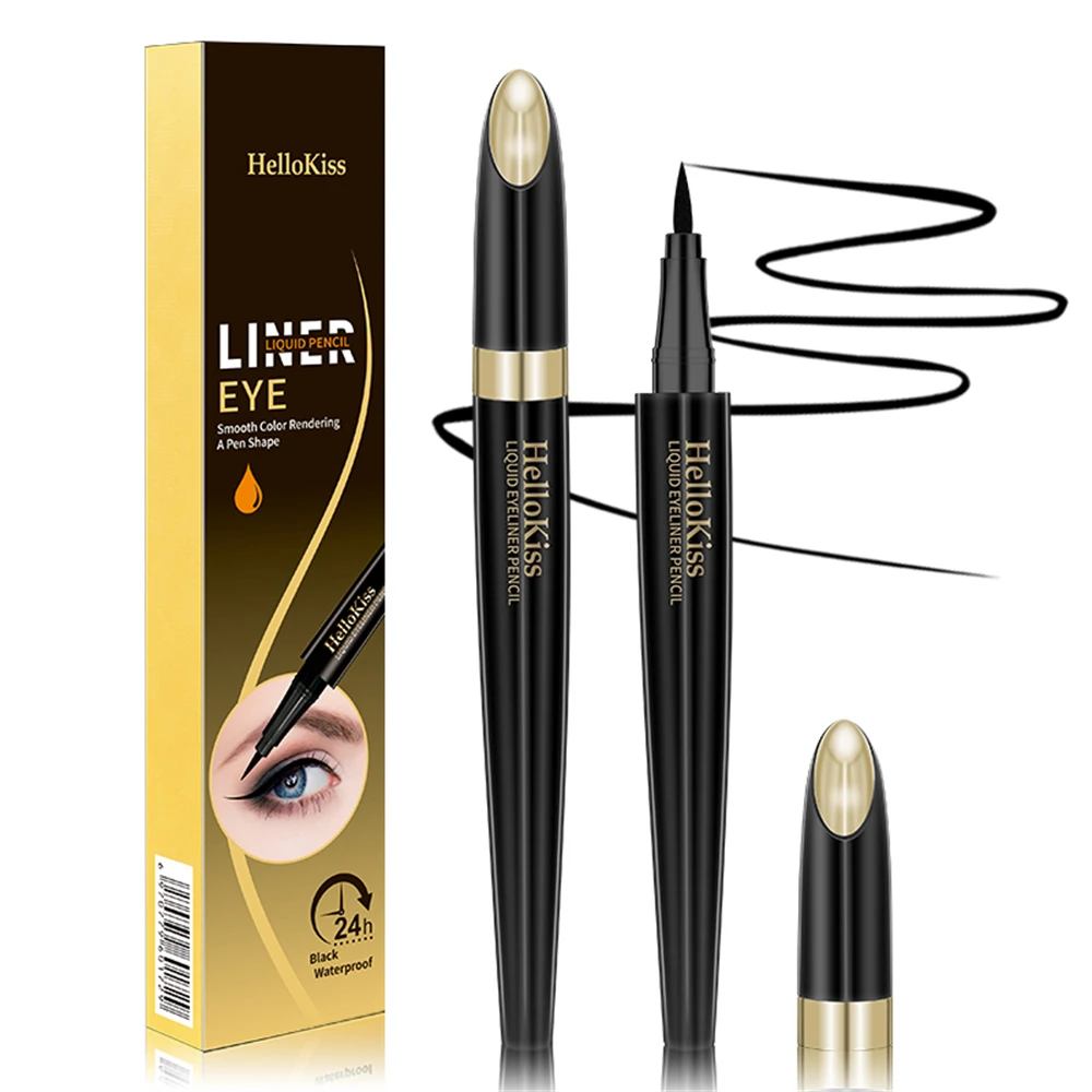 Smudge Proof Waterproof Black Liquid Eyeliner Vegan and Cruelty Free Long Lasting Fine Tip Easy to Apply for Perfect Eye Makeup