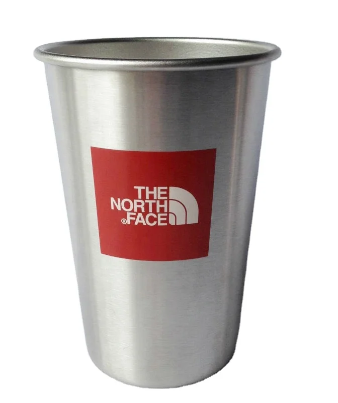 

Stainless Steel 16oz Pint Cup With Logo Small Order Is Acceptable, Stainless steel silver