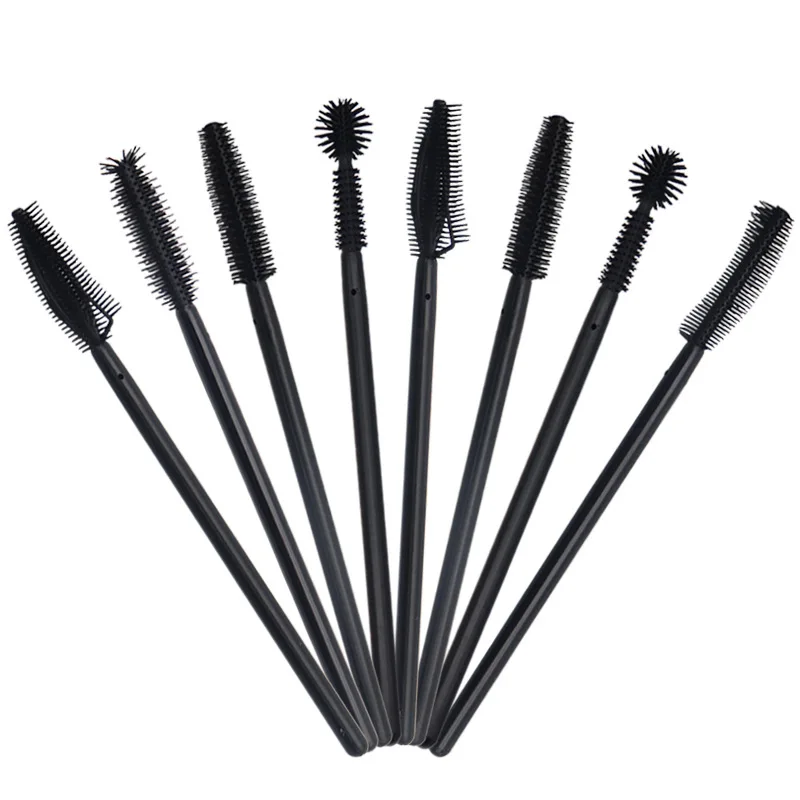 

Silicone Disposable Micro Eyelashes Extension brush Indivdual Applicators Mascara Wands Brush for Beauty Lady Ball Tip, Customized color