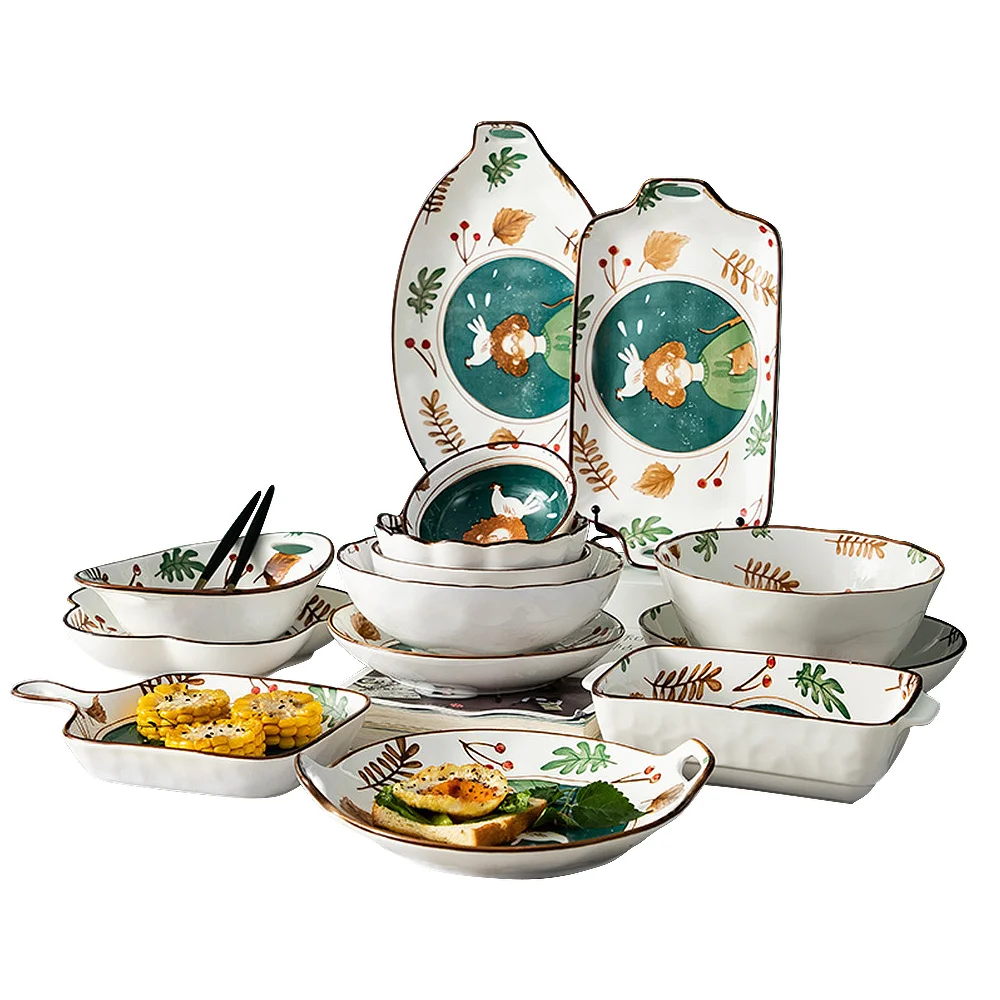 

Wholesale Kitchen Dinnerware Plates Bowls Ceramic Dinner Set