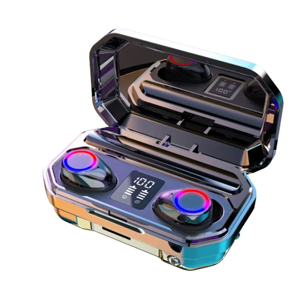 

M12 Earphone Wireless Earbuds 9D Gaming Sports In-ear Headset Power Microphone Auriculares M12 with LED Display