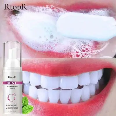 

Wholesale Tooth Deep Cleansing Coffee Tea Smoke Stains Removal Mint Teeth Cleaning Whitening Mousse, White