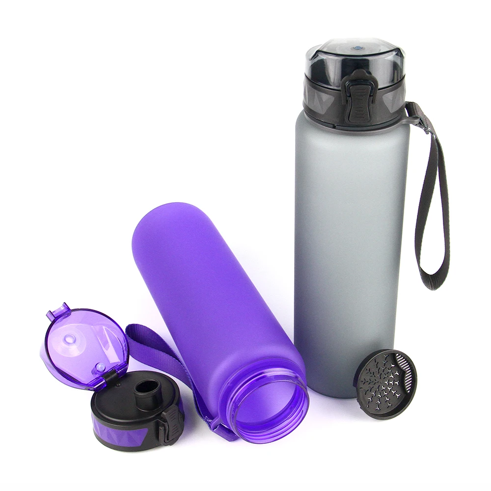 

32 oz Motivational Water Bottle with Time Marker Leakproof Tritian Frosted Portable Reusable Fitness Sport 1L Water Bottle, Customized color