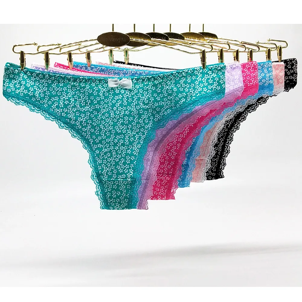 Young Girl Teen  Panties Printing Womens Underwear Thongs