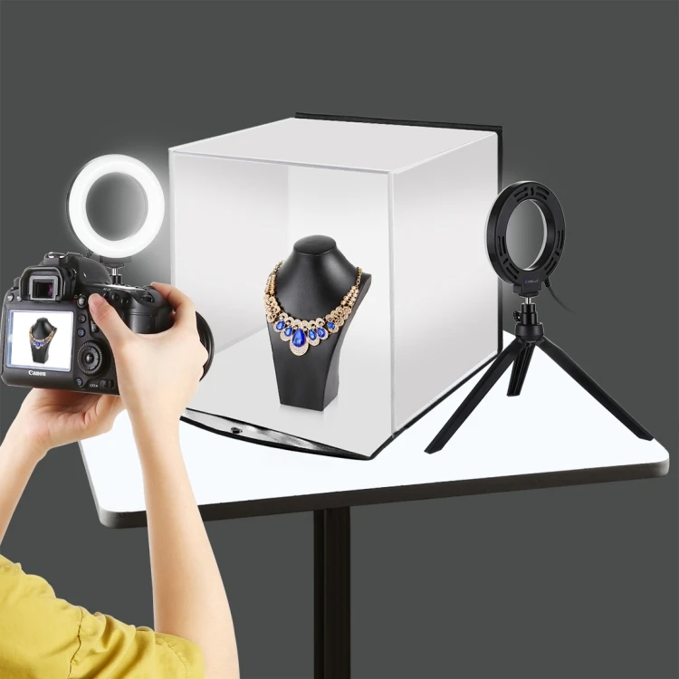 

2021 PULUZ Mini Estudio 30cm box lighting Accessories video led softbox Ring Light Photo Lighting Studio Product Shooting Tent, White