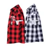 The spring and autumn new trend fashion style young grid man long sleeve shirt