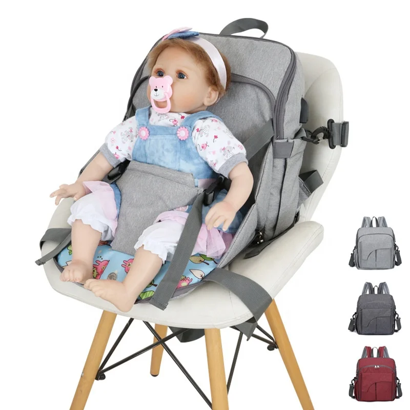 

portable Baby Carrier usb diaper bag oem bags diaper travel for mothers, Blue, pink, brown, black,customized color