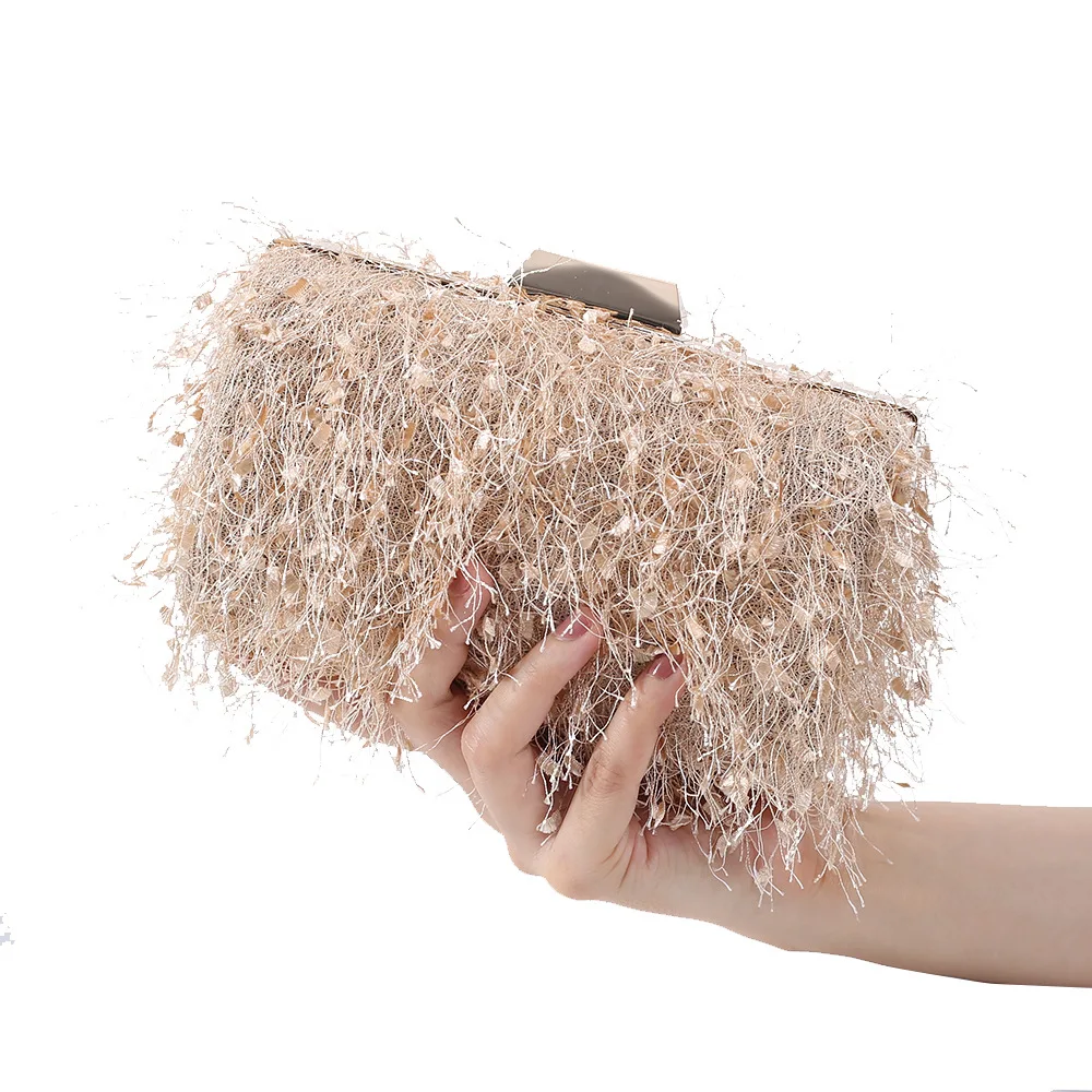 

Fashion elegant lady exquisite tassel dinner party hand bag clutch bag