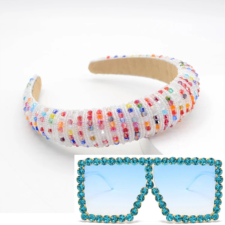 

Fashion Hairbands set Headbands Matching Glasses Sunglasses with Purse Headbands