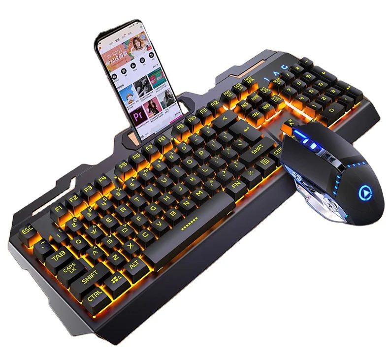 

Gaming Keyboard and Mouse Combo LED Rainbow Backlit Keyboard with 104 Key Computer PC Gaming Keyboard for PC/Laptop