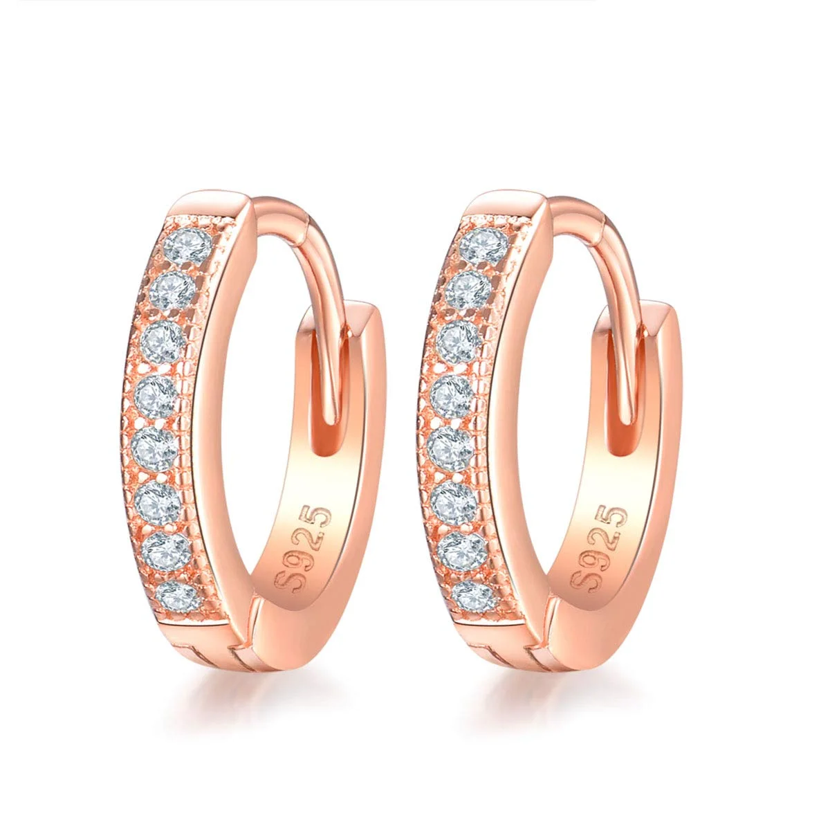 

Fashion personality zircon 925 sterling silver Huggie Earrings