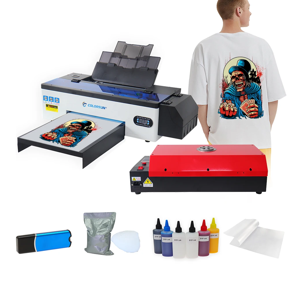

Hot sales White Ink Stirring A3 DTF Inkjet Digital Printer for R1390 Printhead with PET Film Oven for T-shirt Shoes Bag