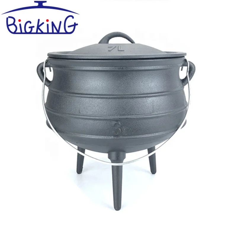

African Cast Iron Potjie/Camp Pot (with 3 legs)