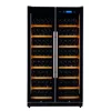 320 Bottle Single Zone Side-By-Side Two Open Door Wine Cellar Black