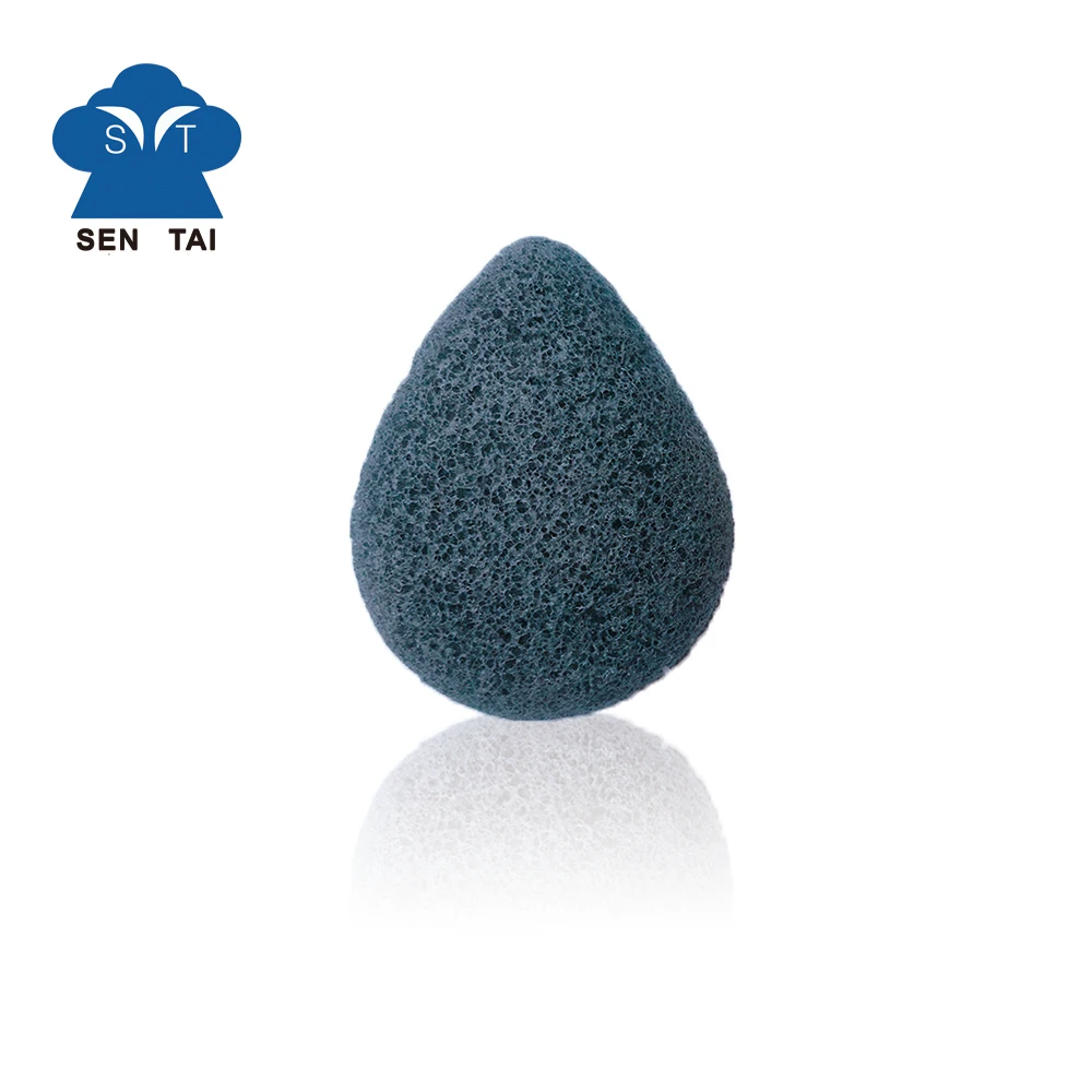

Cheap charcoal color konjac sponge teardrop facial cleaning sponge, Colorful
