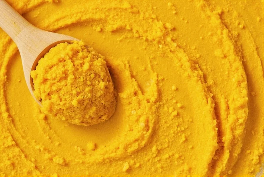 Turmeric face scrub ingredients arranged on wooden surface