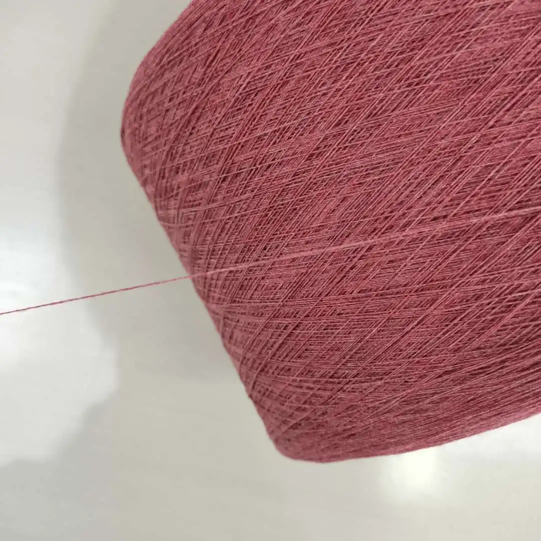 30多岁热卖60% 棉40% 聚酯纤维 (burgundy) 优质顶部染色混纺纱