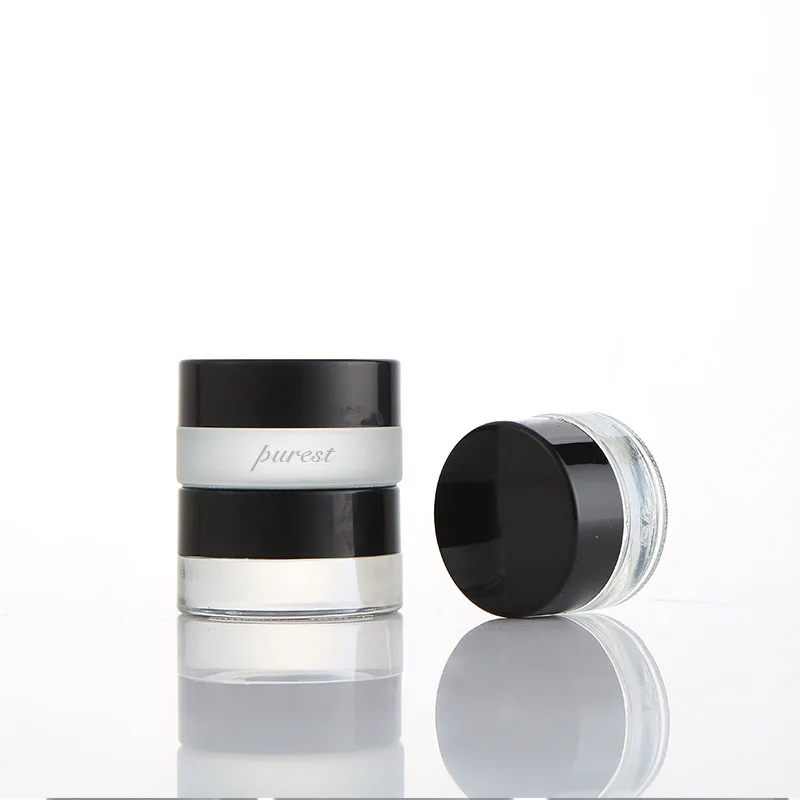 

Wholesale Unique 3G Small Glass Empty Cosmetic Sample Jars clear eye cream jar glass