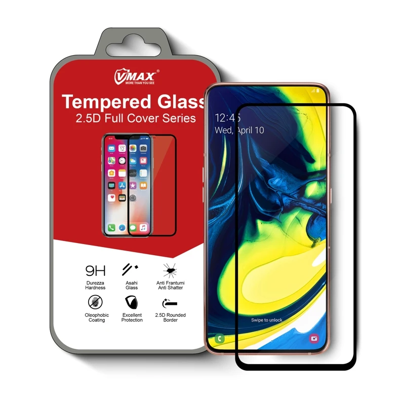 

New Full Cover 9H 3D Curved Hardness Tempered Glass For Samsung Galaxy A80 Screen Protector