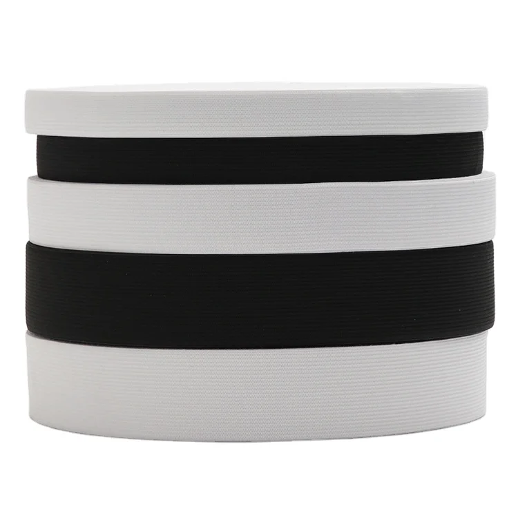 

Professional Custom 1 Inch High Density Soft Heavy Duty Polyester Webbing Custom Logo Elastic Band, Accept customized