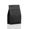1lb 500g 16oz Whit Kraft paper Flat Bottom Block bottom Stand Up Pouch with Zipper Valve coffee bag food packaging